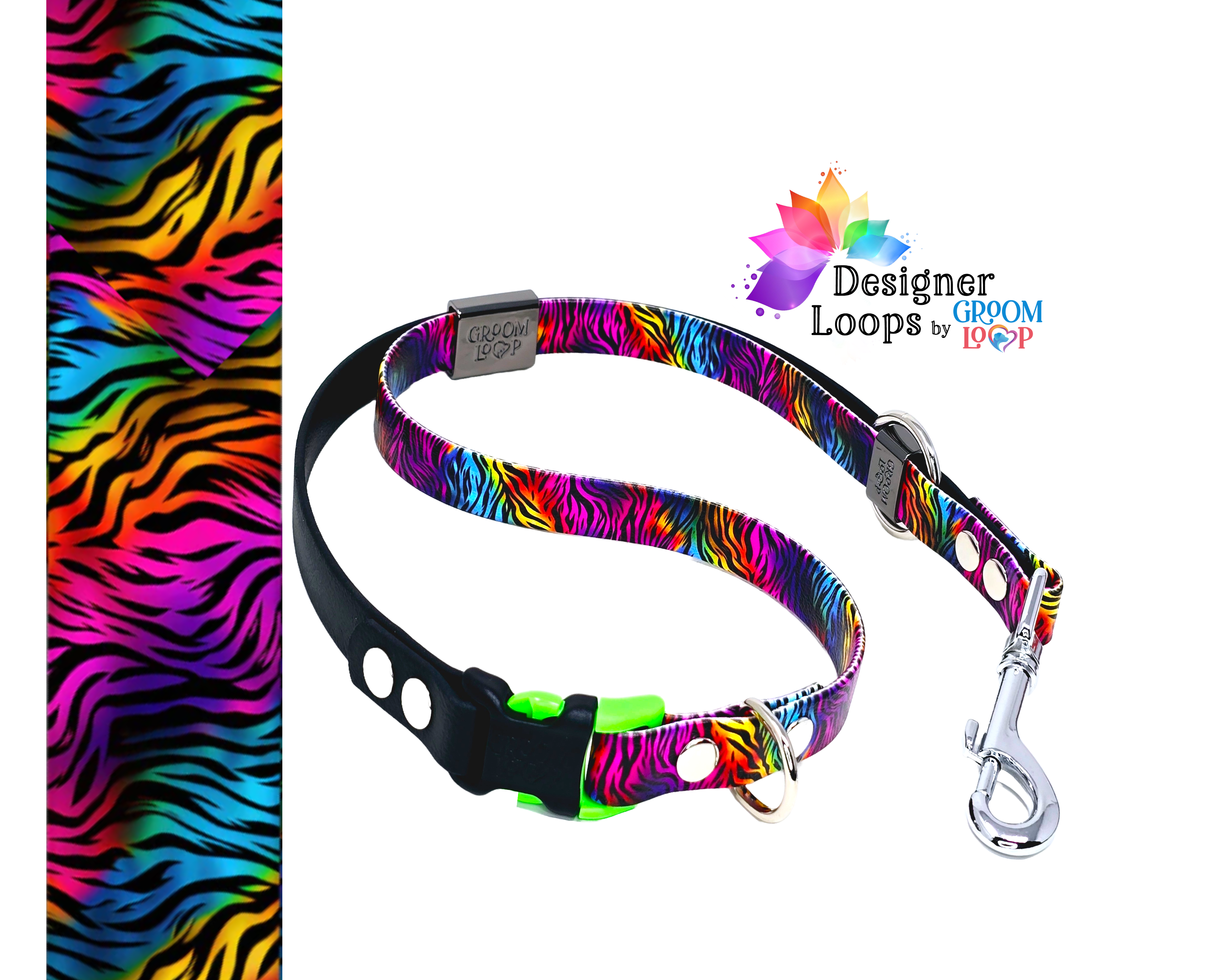 Neon Tiger BioThane® Grooming Loop